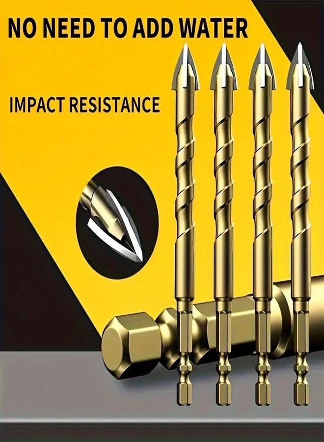 Serplex مجموعة رؤوس مثقاب كهربائية عالية التأثير من سيربلكس®، 7 قطع، مجموعة رؤوس مثقاب للبناء، مصنوعة من فولاذ سبيكي ممتاز، رؤوس من الكربيد، مقاسات من 3 مم إلى 12 مم، حفر فعال، متعددة الاستخدامات للزجاج والبلاط والطوب والبلاستيك والخشب - Image 3